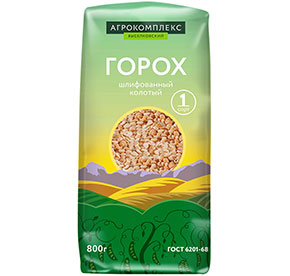 Горох шлифованный колотый 1-сорт ГОСТ 6201-68 0,8кг