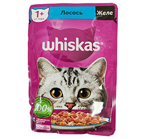 Корм 75 г Whiskas Желе Лосось м/уп