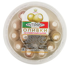 Оливки со сливочным сыром Амига Antipasti 250гр