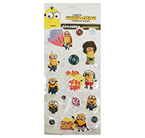 Наклейки зефирные "Миньоны в асс-те.