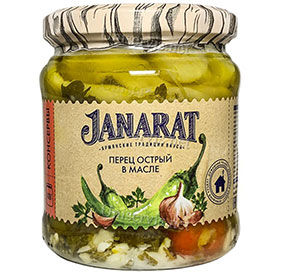 Перец Janarat острый в масле 500гр