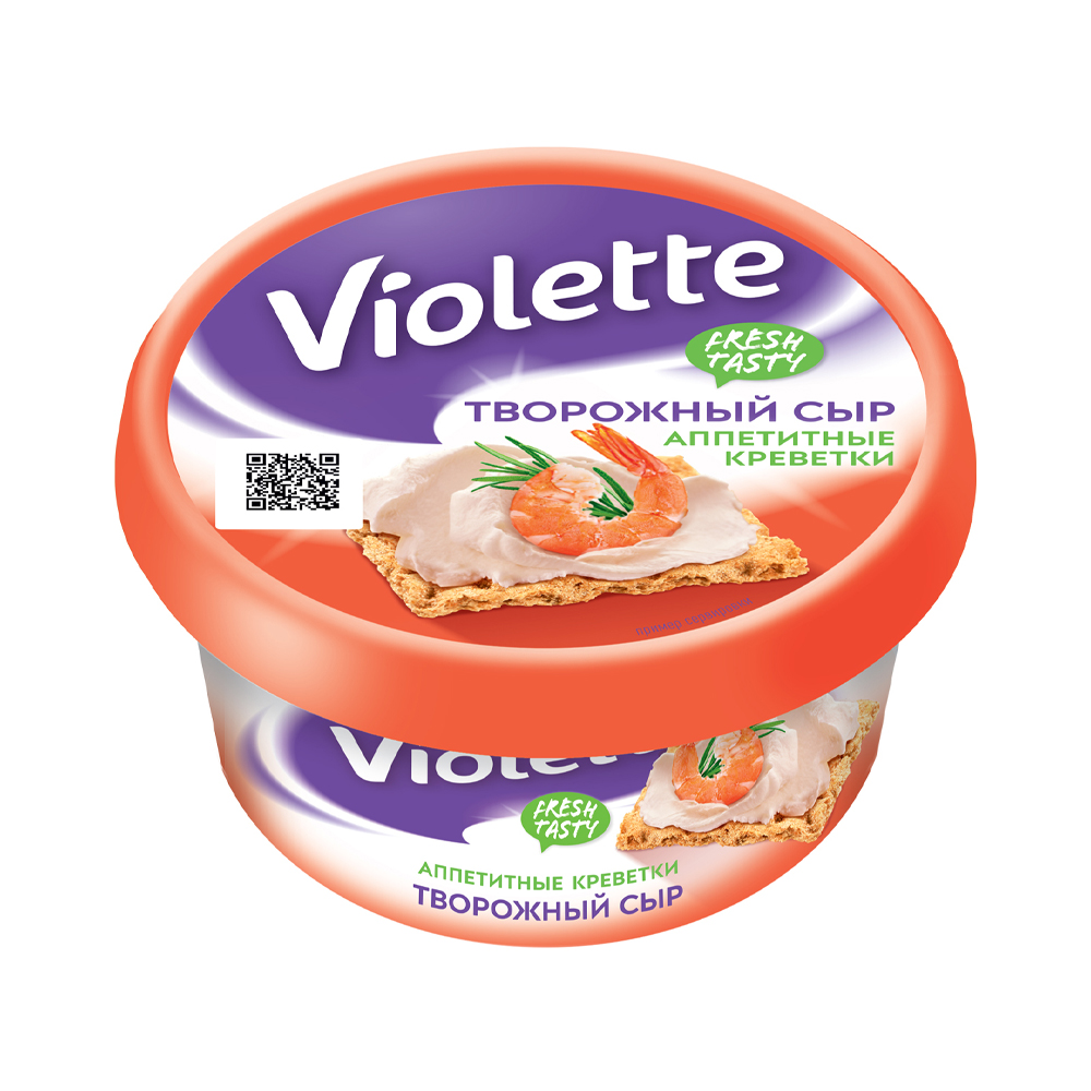 Творожный сыр Violette с креветками 140гр