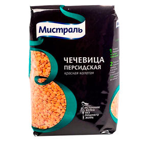 Чечевица Мистраль красная колотая Персидская 450гр
