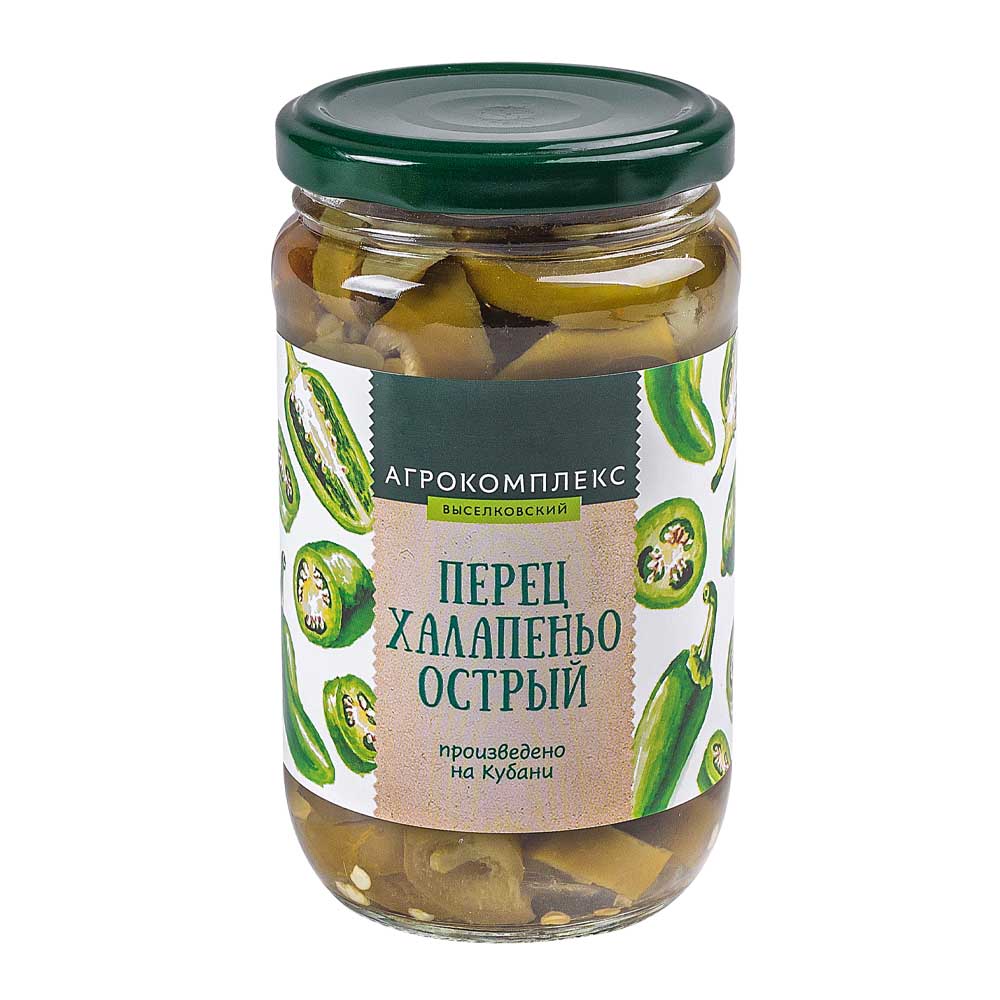 Перец Халапеньо острый маринованный нарезанный Агрокомплекс 350гр 150₽
