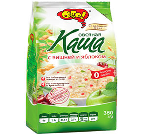 Каша овсяная с вишней и яблоком ОГО 350гр