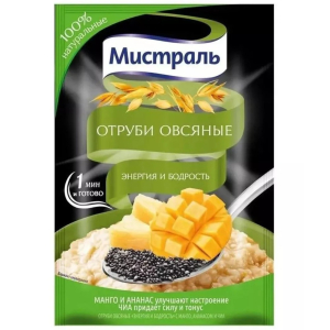 Отруби овсяные 30 гр Мистраль Энергия и бодрость м/уп