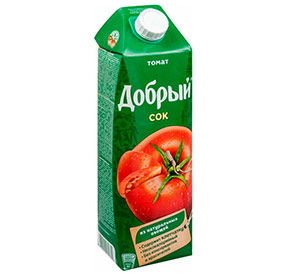 Добрый Сок томатный с солью ( 100% сок) 1Х12