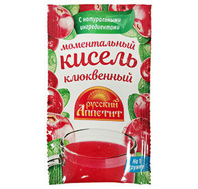 Кисель Клюквенный быстрого приготовления м/у 30гр Русский аппетит