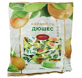 Карамель Азовская КФ леденцовая со вкусом Дюшес 250г м/уп