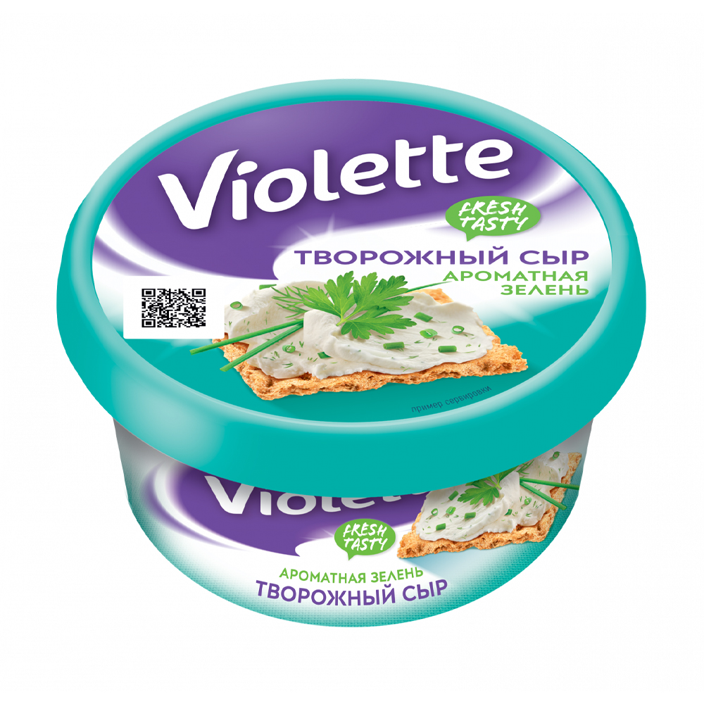 Творожный сыр Violette Карат с зеленью 140гр