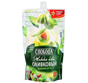 Майонез оливковый Слобода 67% 400гр