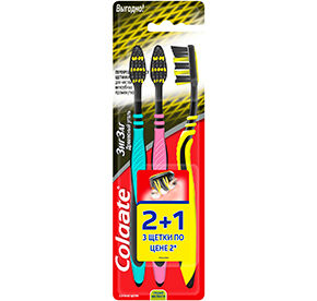 Набор щетка зубная 2 +1 шт Colgate Зиг Заг средней жесткости блистер
