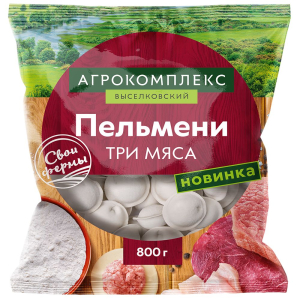 Пельмени Три мяса Агрокомплекс 800гр