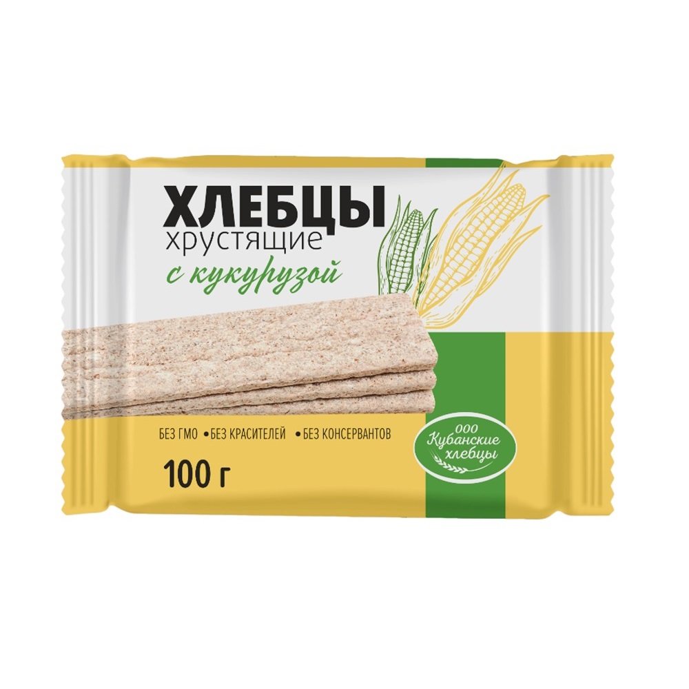 Хлебцы хрустящие экструзивные кукурузные Кубанские хлебцы 68₽