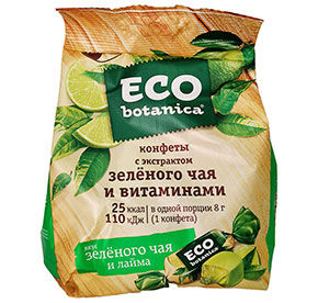 Конфеты Eco botanica с экстрактом зеленого чая и витаминами 200гр