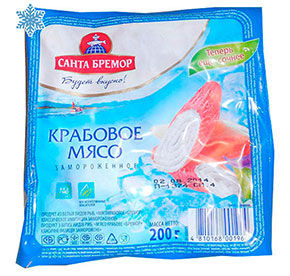 Крабовое мясо Санта Бремор замороженное 200гр