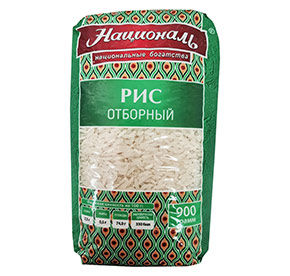 Рис Отборный Националь 900г м/уп