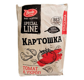Картошка жареная BRUTO томат с укропом м/уп крафт 150гр