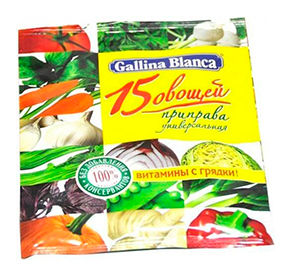 Приправа 75 г Gallina Blanca 15 овощей универсальная м/у