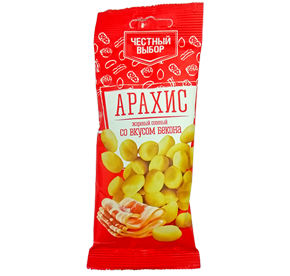 Арахис жареный соленый со вкусом бекона м/уп Честный Выбор 50гр