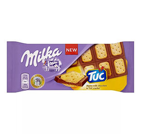 Шоколад молочный MILKA c соленым крекером TUС 87гр