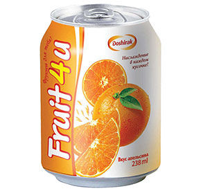 Напиток Fruit4u из апельсин.сока ж/б 238мл 