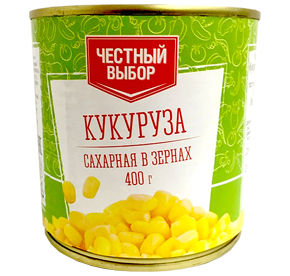 Кукуруза сахарная Честный Выбор ж/б 400гр