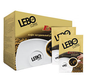 Кофе LEBO Extra растворимый сублимированный 2грх25пак к/блок