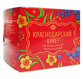 Чай Добрыня черный с чабрецом и душицей Краснодарский букет 50гр