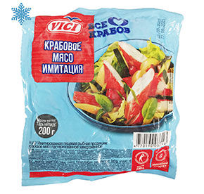 VICI Крабовое мясо замороженное 200гр