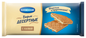 Вафли десертные с халвой Коломенское 90гр