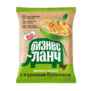 Лапша Бизнес Ланч Яичная с куриным бульоном 45 г