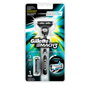 Gillette MACH 3  бритва с 2 сменными кассетами