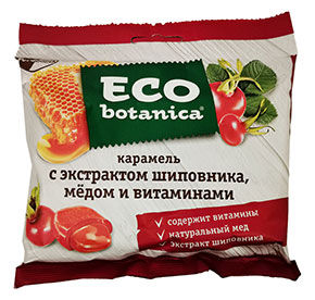 Карамель Eco botanica c экстрактом шиповника, медом и витаминами 150гр