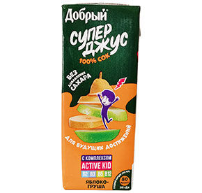Сок Добрый Яблоко-груша 0,2л