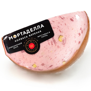 Колбаса Мортаделла вар мясной продукт кат. Б охл (н/о фас вак~0,6 кг) Дружба Народов