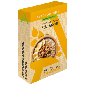 Смесь зерновых хлопьев 5 злаков Агрокомплекс 400гр