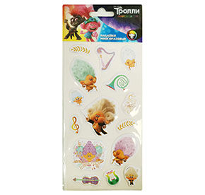 Наклейки зефирные "Тролли" в асс-те.