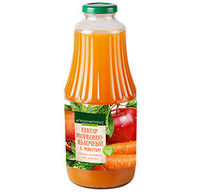 Нектар морковно-яблочный с мякотью 1л Агрокомплекс