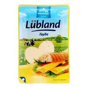 Гауда 45%, тм Oldenburger,  нарезанные ломтики 125г (МИНИ) [м]