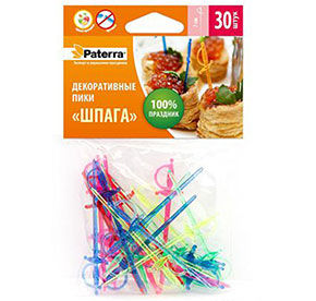 Декоративные пики ШПАГИ 70 мм 30шт PATERRA 