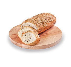 Мини- багет «Мультизерновой» изд. хлебобулочное из пш. хлебопекарной муки. 0,250 кг.