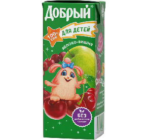 Сок Добрый Яблоко-вишня 0,2л
