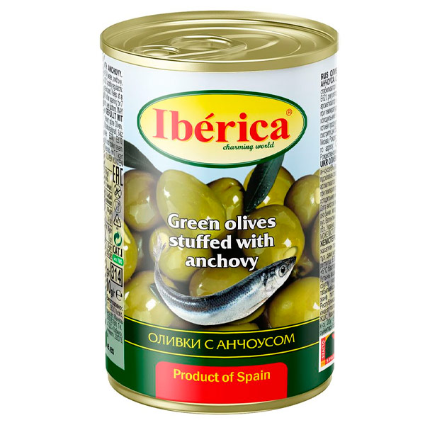 Оливки с анчоусом Iberica 300гр