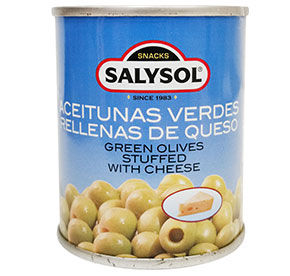 Зеленые оливки Salysol без косточки фаршированные сыром 50гр