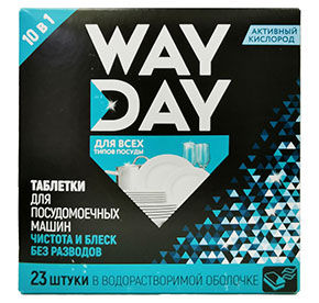 Средство WayDay для мытья посуды в посудомоечной машине м/у 23шт