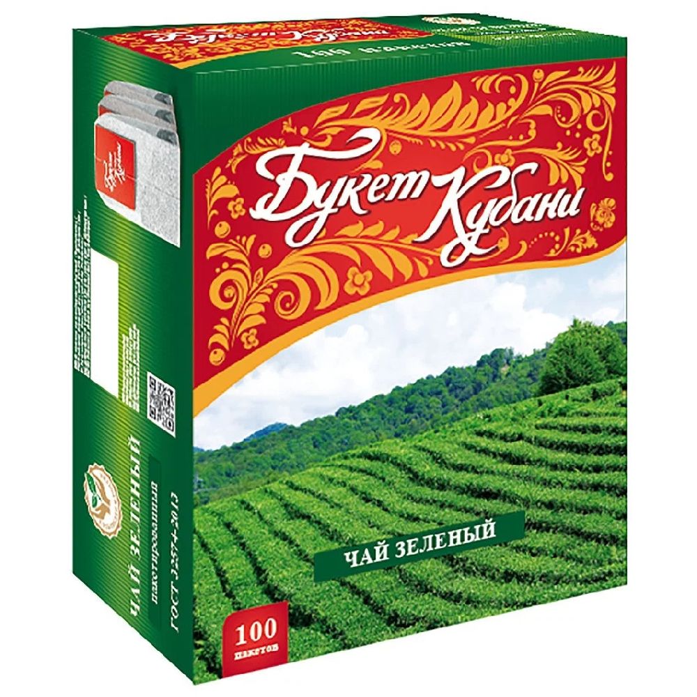 Чай зеленый Букет Кубани 25шт по 15г куп 60₽