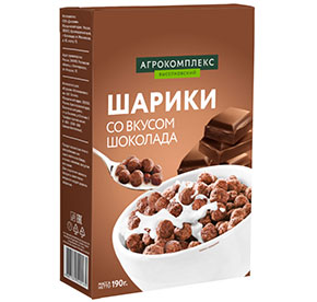 Шарики со вкусом шоколада СТМ Агрокомплекс 190гр