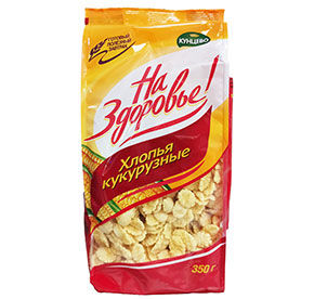 Хлопья кукур.глазир. № 351 "На Здоровье" 350г м/у КУНЦЕВО 