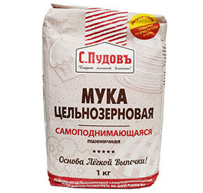 Мука цельнозерновая СМП Пудовъ бум/пак 1кг